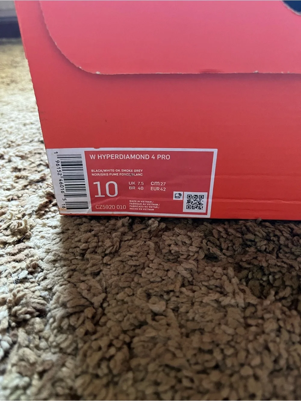 Nike Hyperdiamond 4 Pro Women's Softball Cleats Size 10